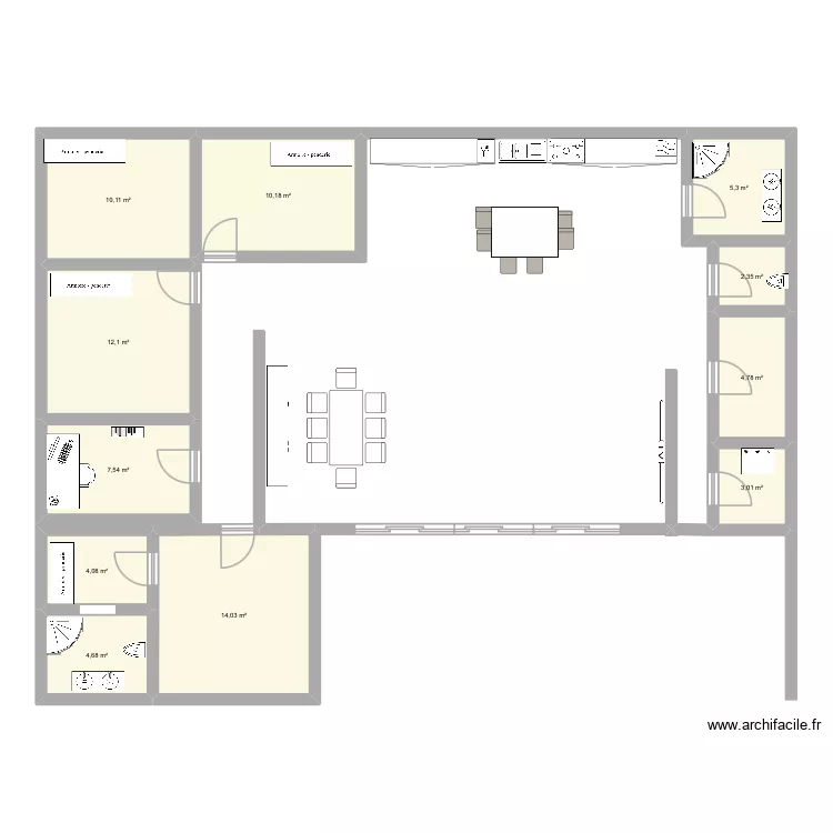 Maison. Plan de 11 et 78 m² Maison. Plan de 11 et 78 m²