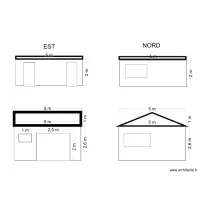 Plan de masse fa&ccedil;ade nord et est (avant apr&egrave;s )