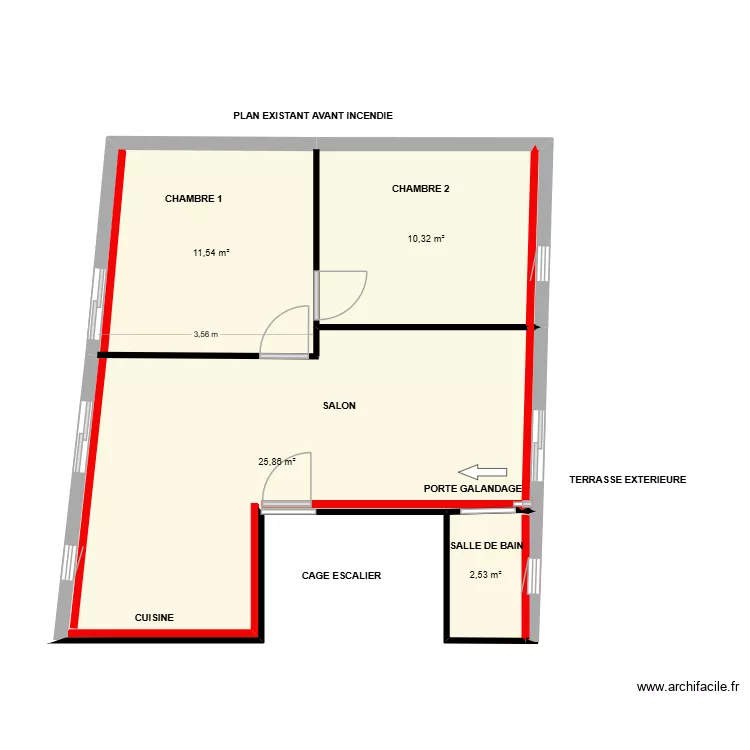 MARTI (plan corrig&eacute;)2. Plan de 4  et 50 m²