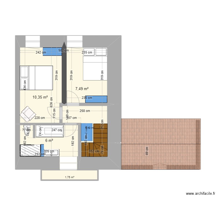 MONACHICHI SIMPLE 70K€ 1er les Ch. sur vue. Plan de 5 pièces et 31 m2