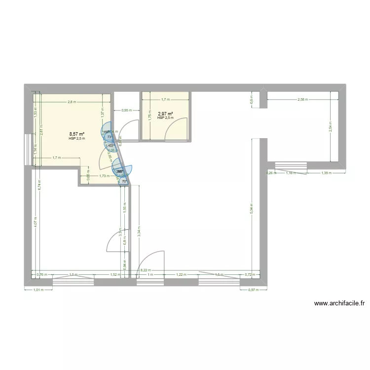 Ramones. Plan de 2 et 12 m² Ramones. Plan de 2 et 12 m²