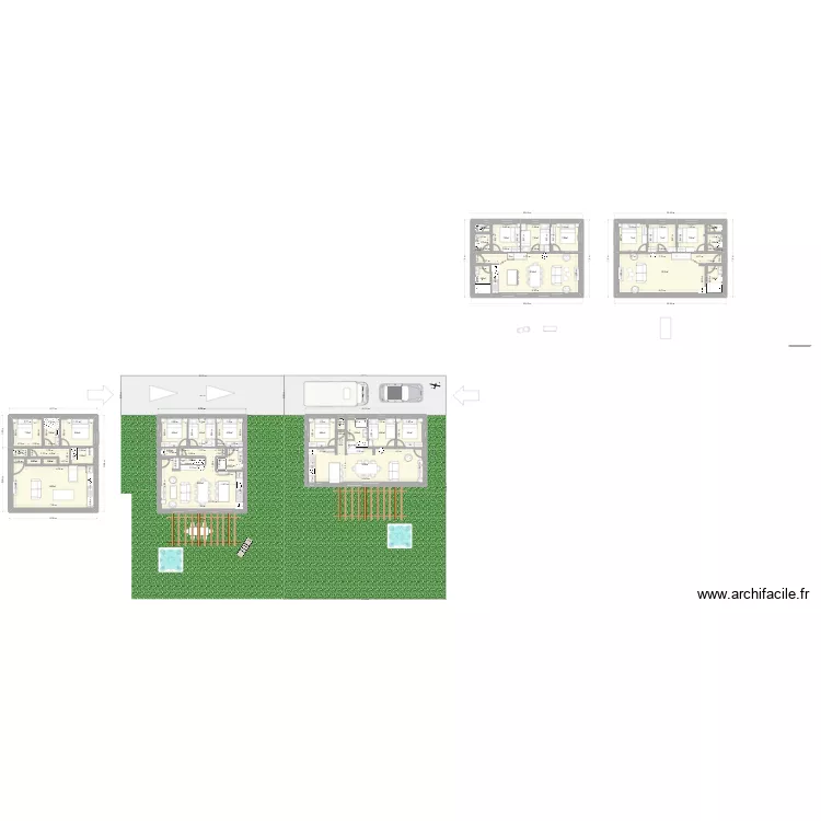 SPQ lot 8 et 11 V18R. Plan de 38 et 308 m² SPQ lot 8 et 11 V18R. Plan de 38 et 308 m²