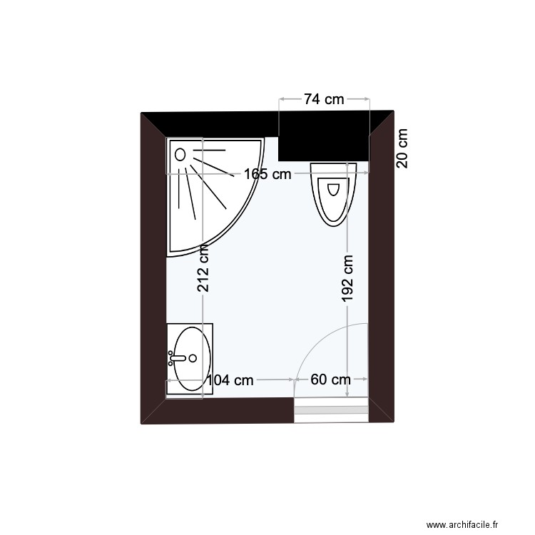 Salle d'eau. Plan de 0 pièce et 0 m2