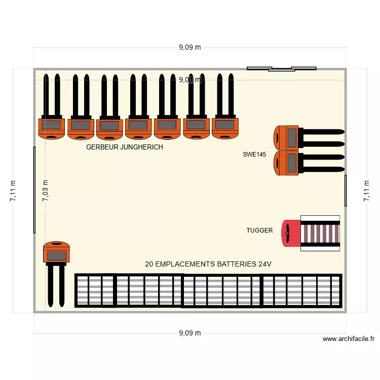 POMONA LES ESSARTS. Plan de 1  et 63 m²