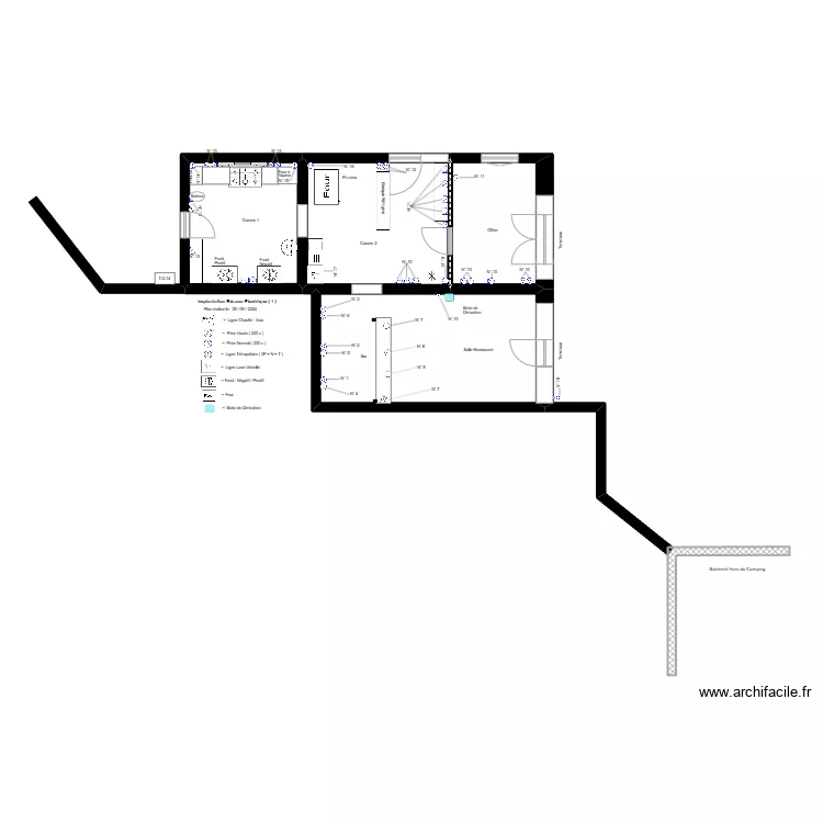 Les MANADES / Restaurant. Plan de 