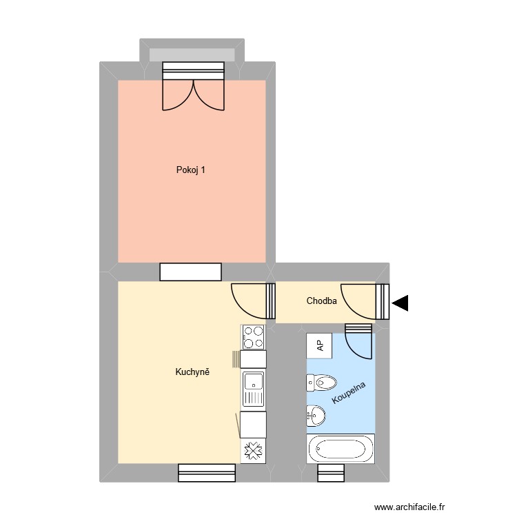 Dělnick&aacute; 407, byt 7. Plan de 0 pièce et 0 m2