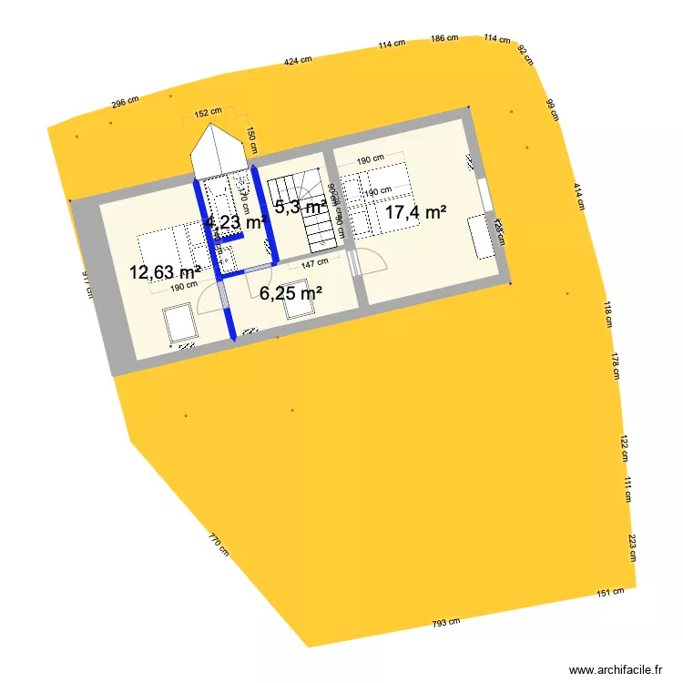PRIEUX intérieur 1ER 1 bis eco +. Plan de PRIEUX intérieur 1ER 1 bis eco +. Plan de