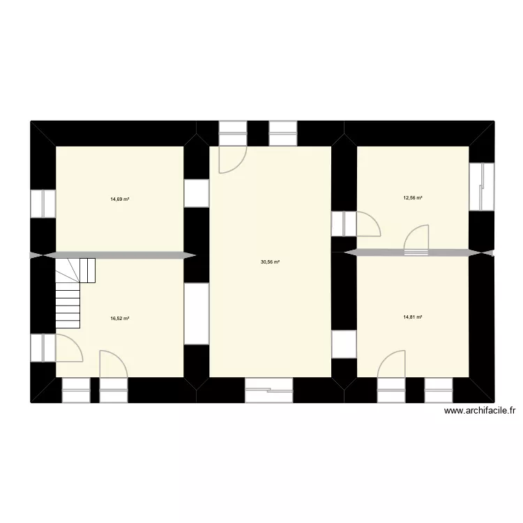 VALISSANT BAS. Plan de 5  et 89 m²