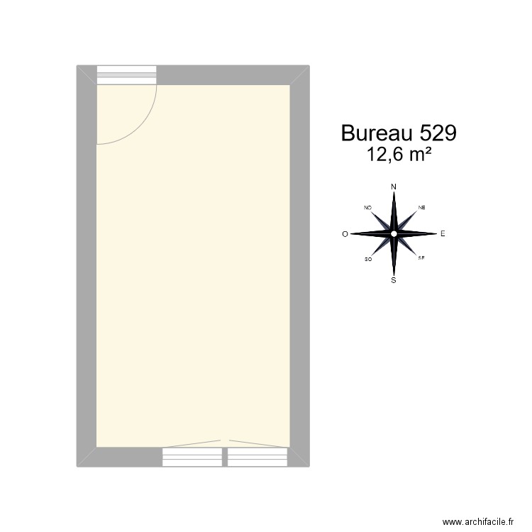 Bureau R 529. Plan de 0 pièce et 0 m2