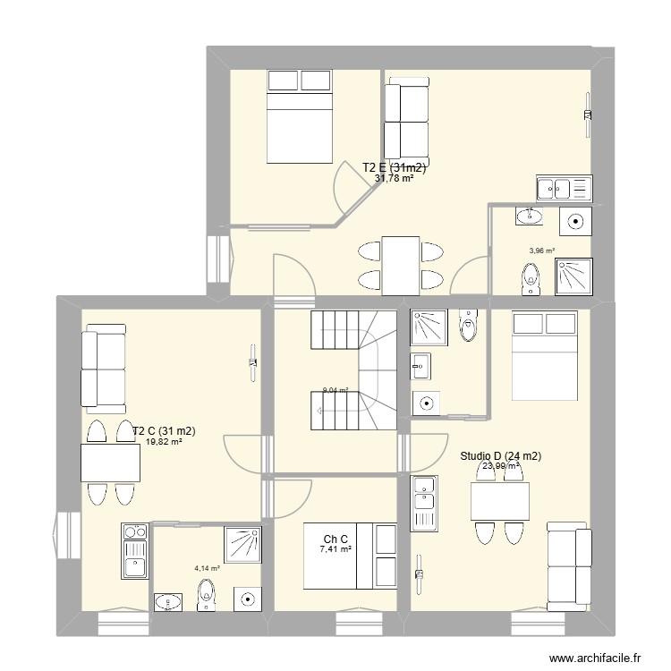N1 sill&eacute;. Plan de 0 pièce et 0 m2