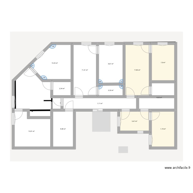 SCI LES CEDRES ETAGE 3. Plan de 13 pièces et 100 m2