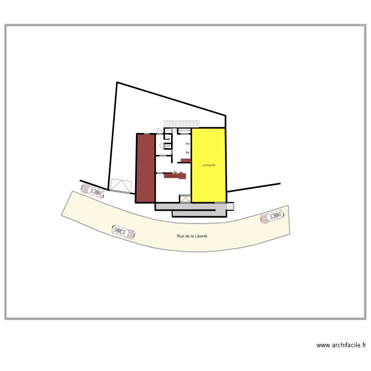 aide alimentaire. Plan de 10 pièces et -614 m2