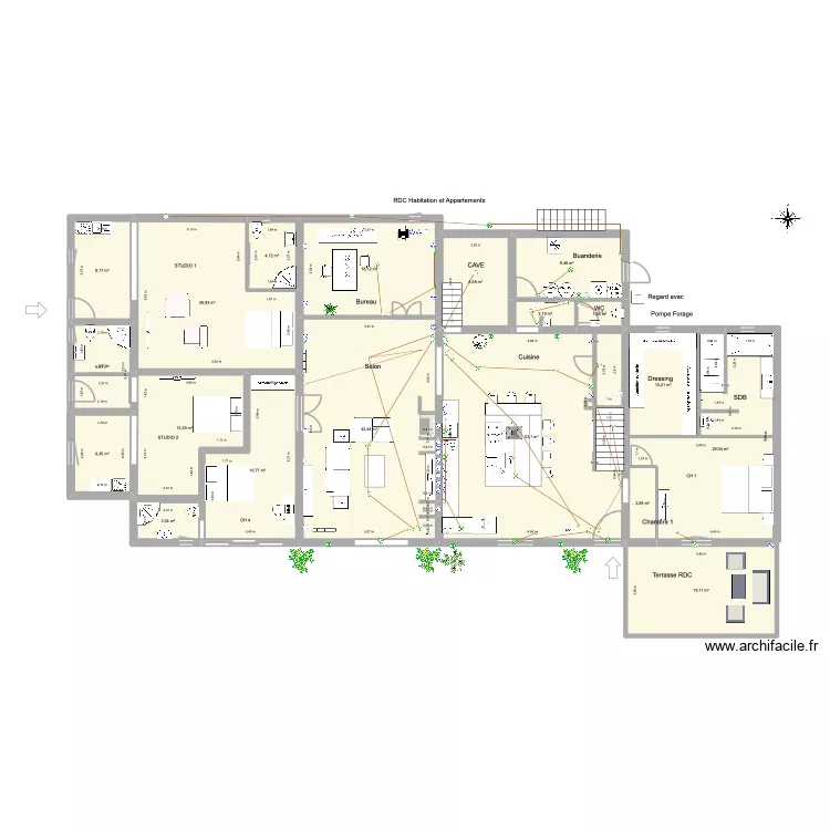 plans 1 er &eacute;tage  1. Plan de 