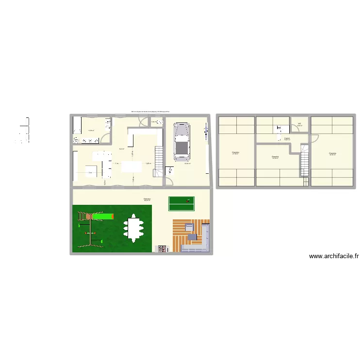 MAISON V2. Plan de 10  et 295 m²
