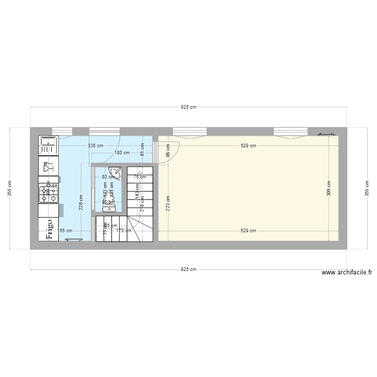 10_F3_RDC3. Plan de 4 pièces et 26 m2