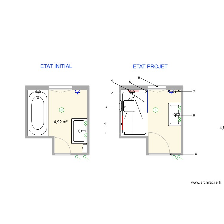MAJOGAN. Plan de 2 pièces et 10 m2