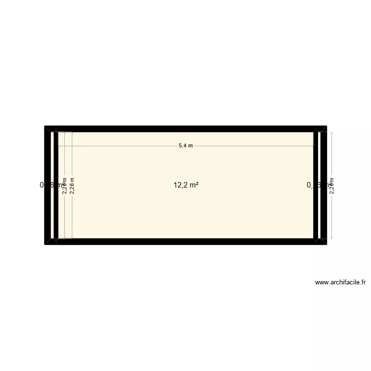 box masse. Plan de 3  et 13 m²