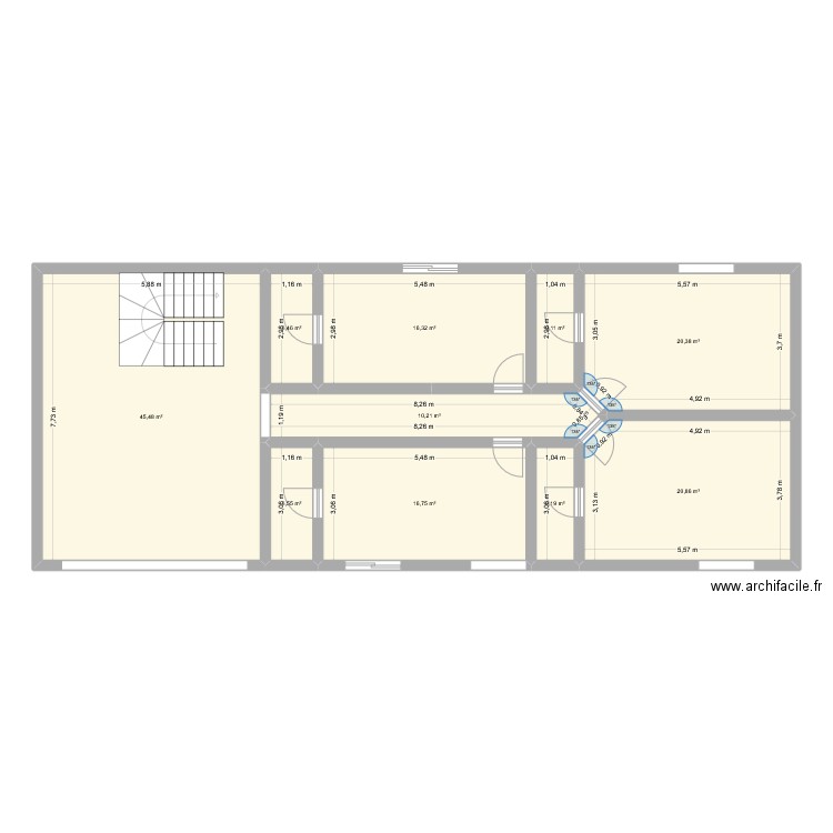 JACCOU 2. Plan de 10 pièces et 143 m2