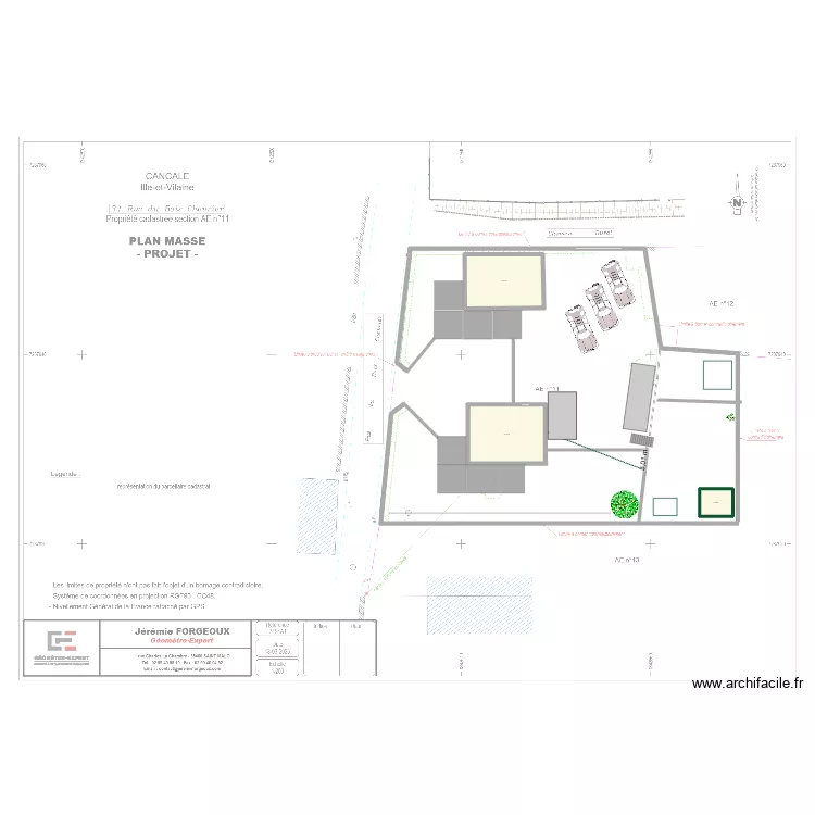 Aménagements extérieurs. Plan de 3 pièces et 101 m² Aménagements extérieurs. Plan de 3 pièces et 101 m²