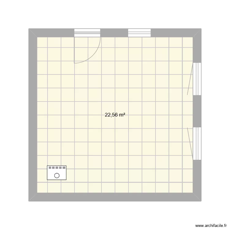 Bâtiment agricole. Plan de 1 et 23 m² Bâtiment agricole. Plan de 1 et 23 m²