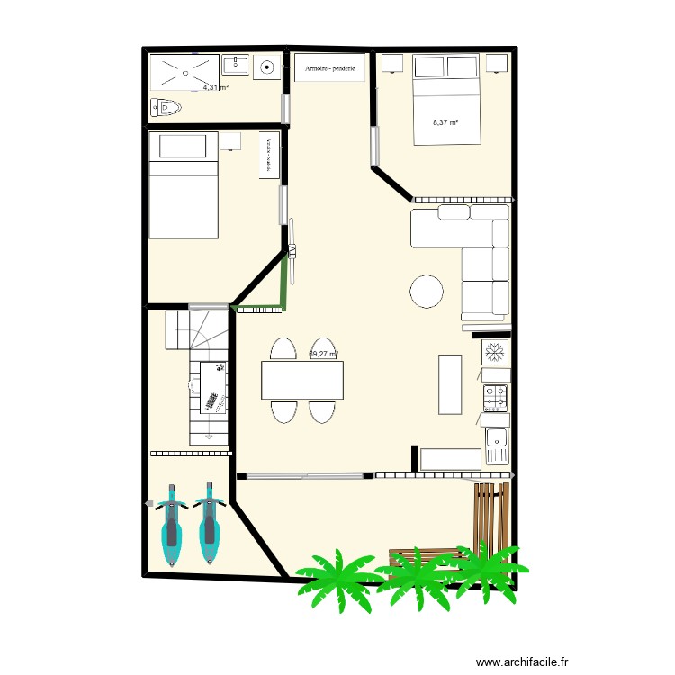 KODOK transformation now. Plan de 0 pièce et 0 m2