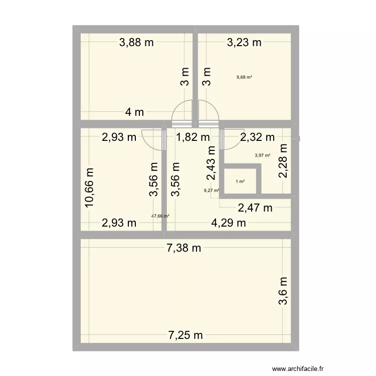 Machtitbarak. Plan de 5  et 72 m²