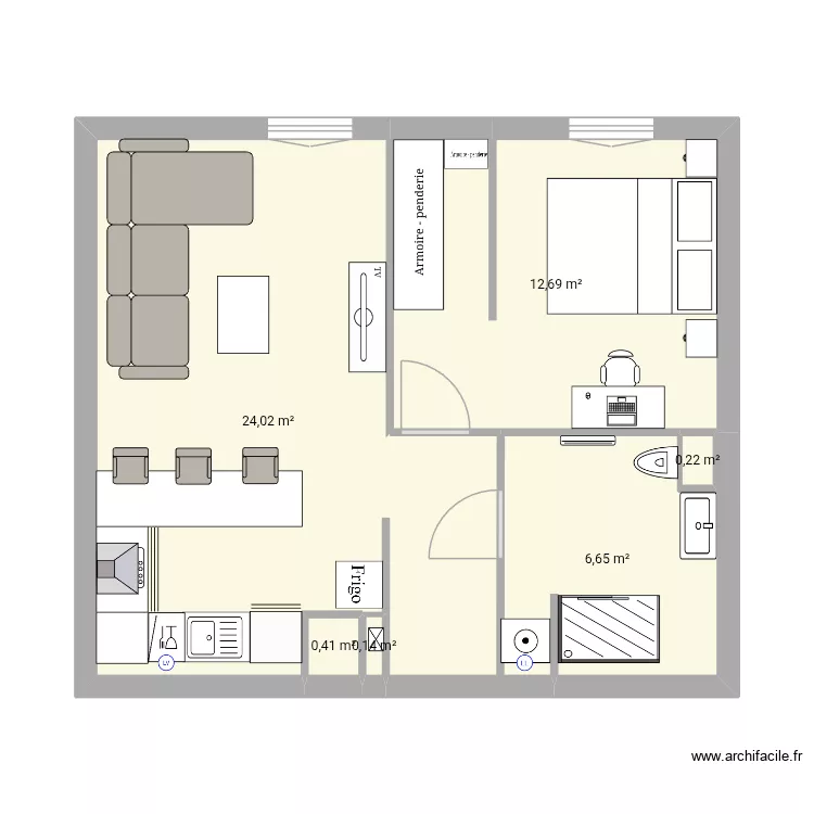 Maison abeilles 3. Plan de 6 et 44 m² Maison abeilles 3. Plan de 6 et 44 m²