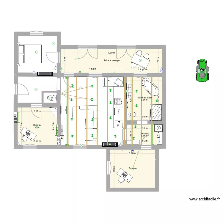 Plan &Eacute;lectrique Presbyt&egrave;re 17DEC2025. Plan de 5 pièces et 43 m²