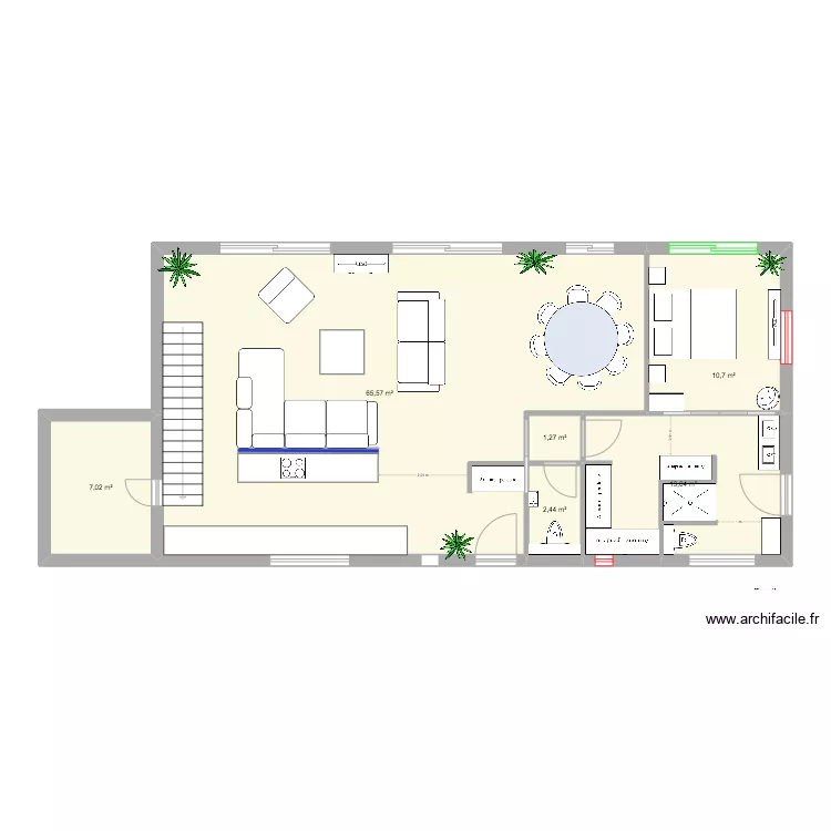 Villa Grasse - RDC V2. Plan de 