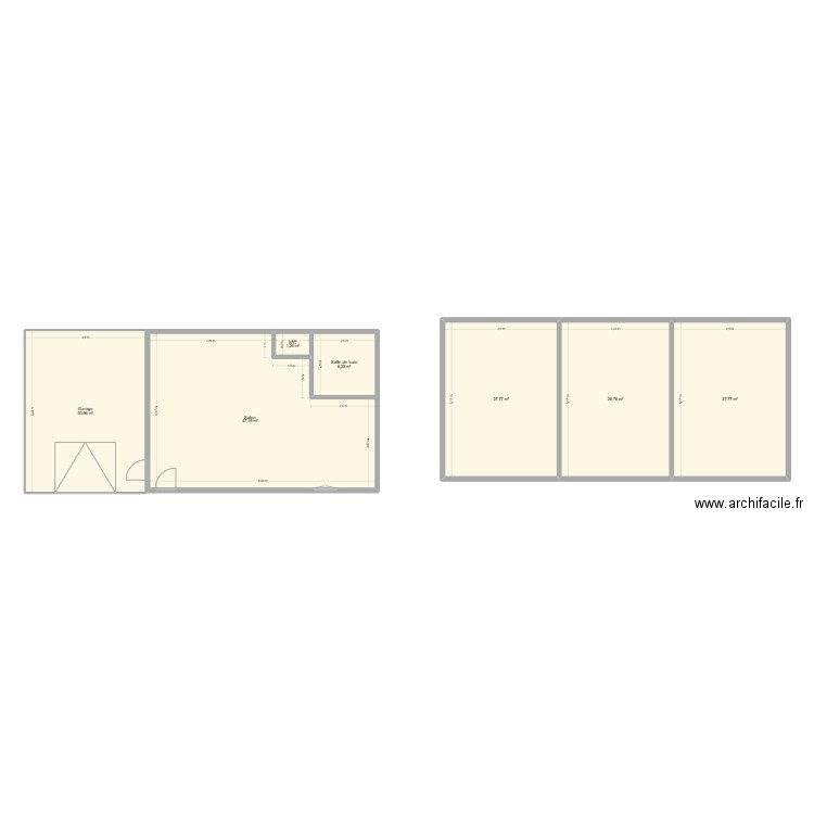 maison mercier. Plan de 7 pièces et 168 m2