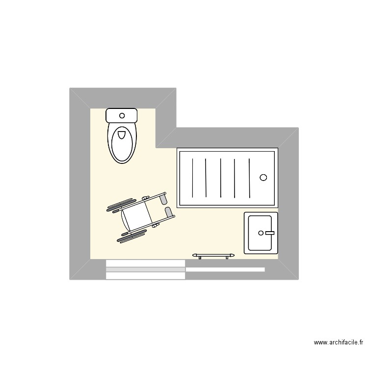 ROUTABOUL. Plan de 1 pièce et 4 m2