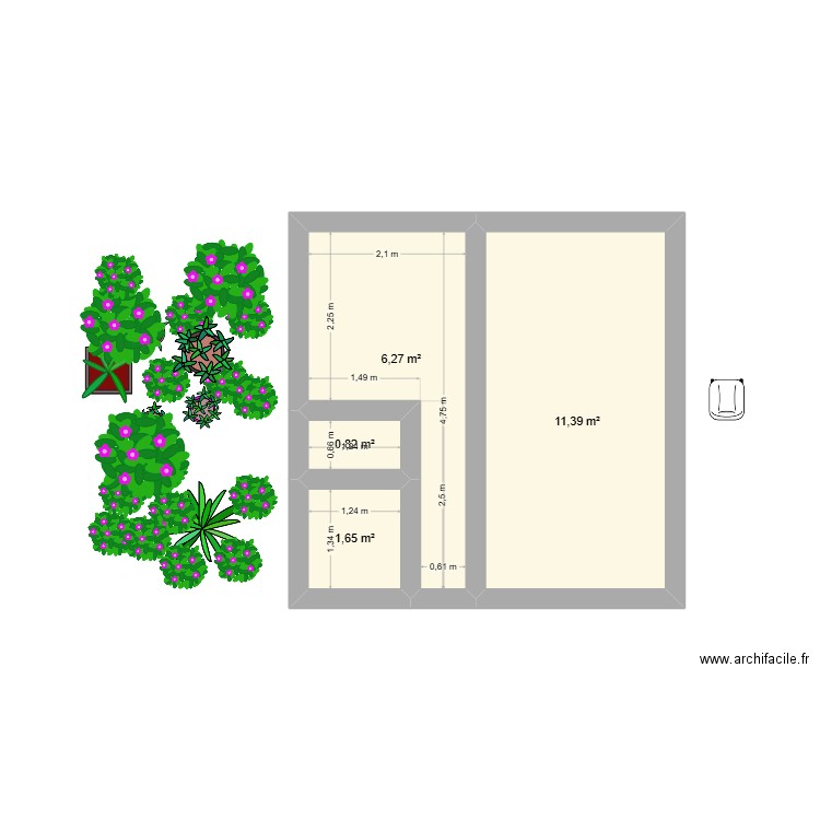 DISTILLERIE BOVET. Plan de 4 pièces et 20 m2