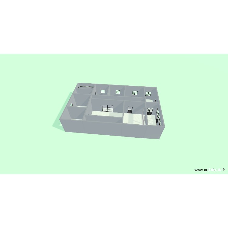briconor. Plan de 12 pièces et 173 m2