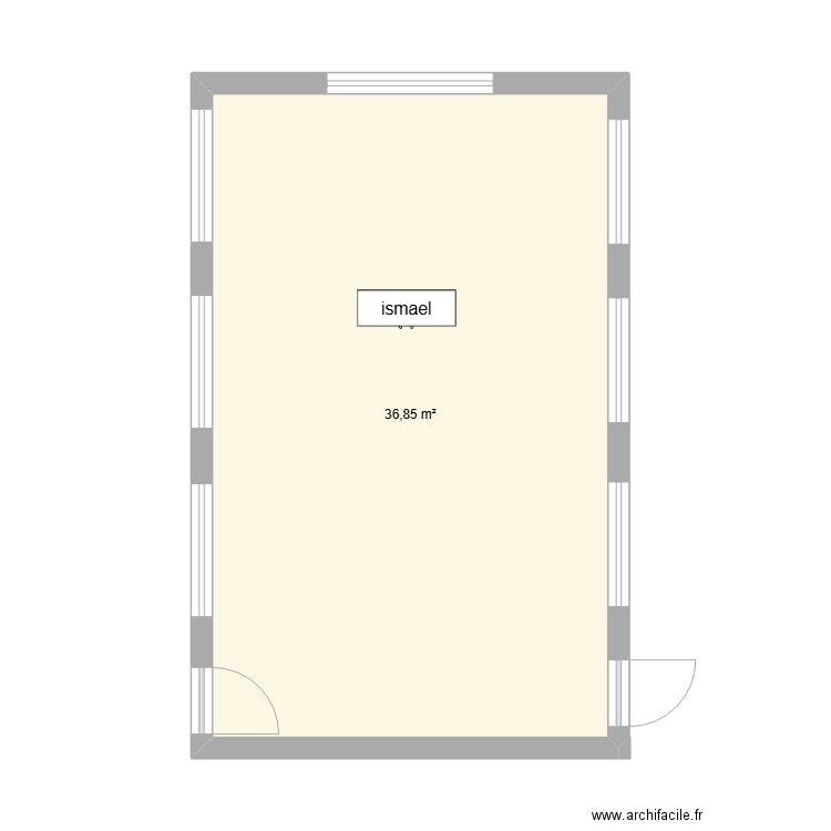salle g11. Plan de 1 pièce et 37 m2