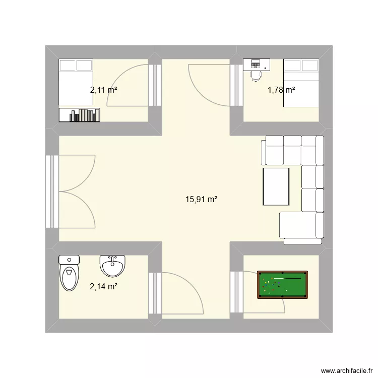 archifacile. Plan de 4 et 22 m² archifacile. Plan de 4 et 22 m²