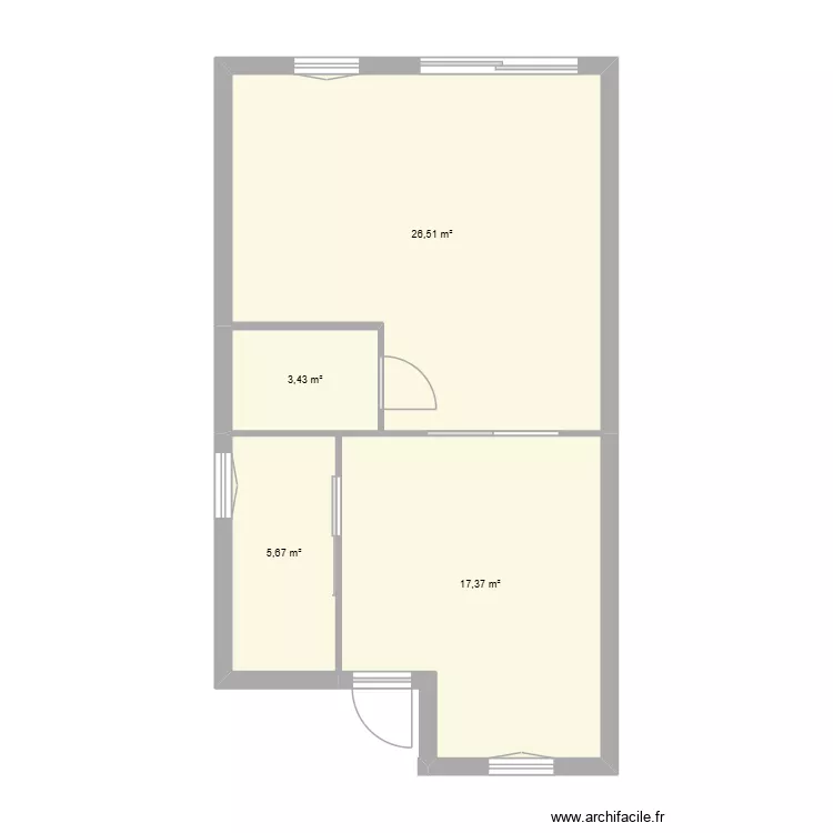 PLAN atelier 17. Plan de 4  et 53 m²