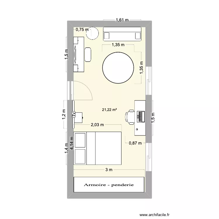 CHAMBRE LILY4. Plan de 