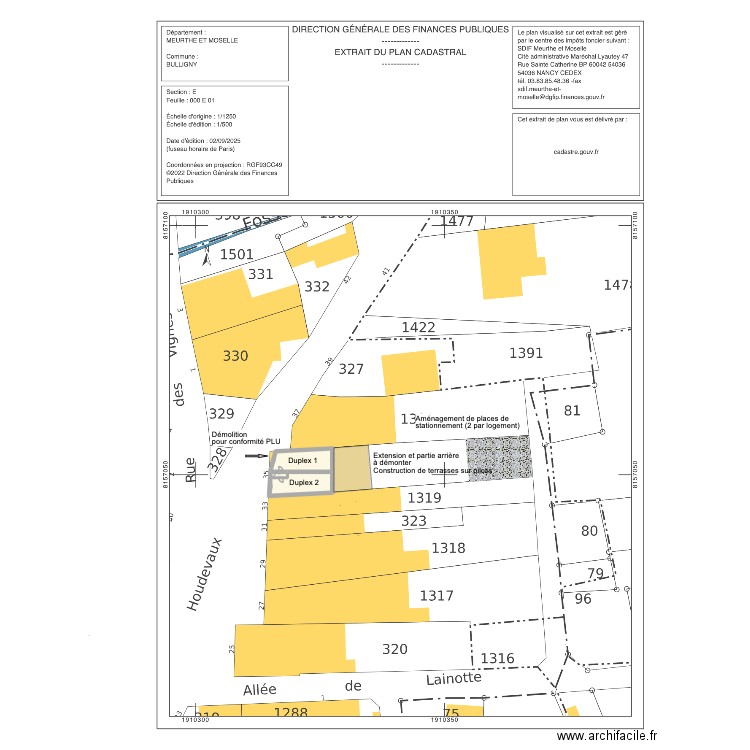 Girmane_Bulligny. Plan de 3 pièces et 92 m2