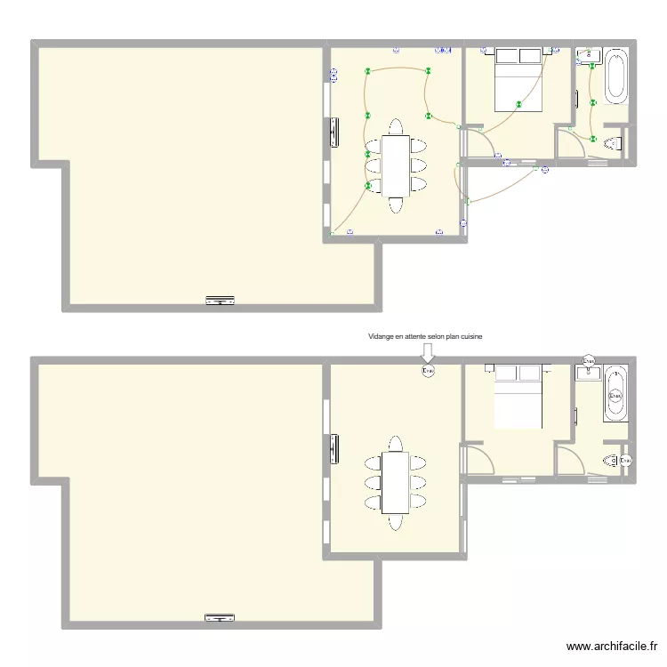 PINEAU. Plan de 10  et 196 m²