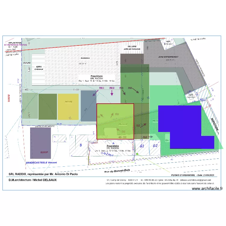 SURFACE HORS ECURIE. Plan de 