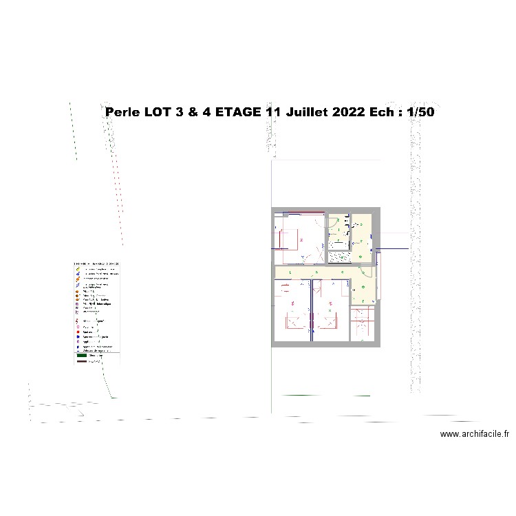A2M Lot 3 Etage. Plan de 4 pièces et 29 m2