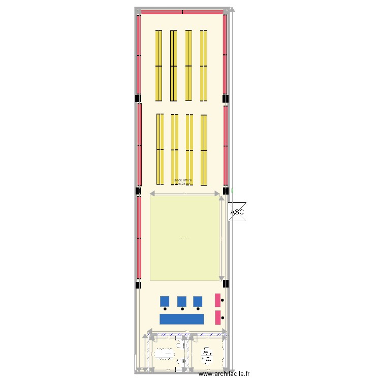 DEPOT BINGO. Plan de 2 pièces et 499 m2