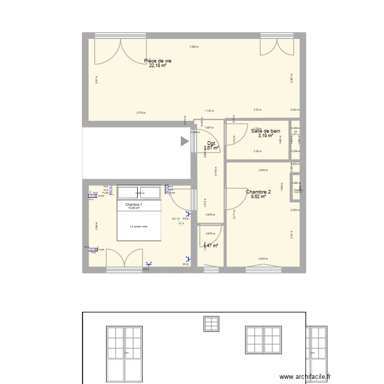 A-MAY_STNAZ. Plan de 8 pièces et 52 m2