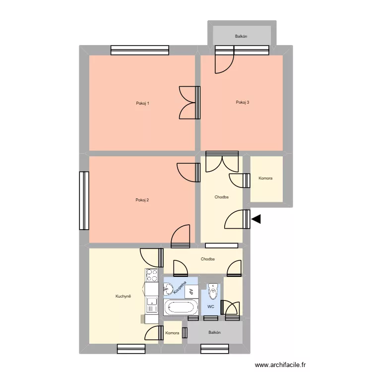 Hořany 1013, byt 3. Plan de 19 et 211 m² Hořany 1013, byt 3. Plan de 19 et 211 m²