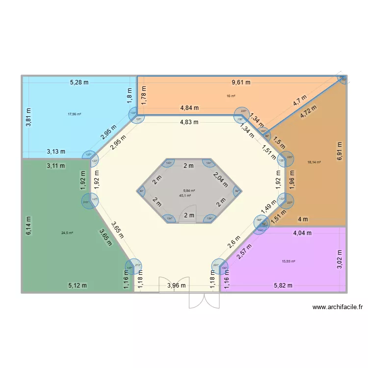 Découpage espace foire. Plan de Découpage espace foire. Plan de