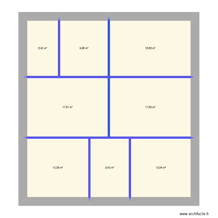 catherine plan étage masse. Plan de 8 pièces et 103 m2