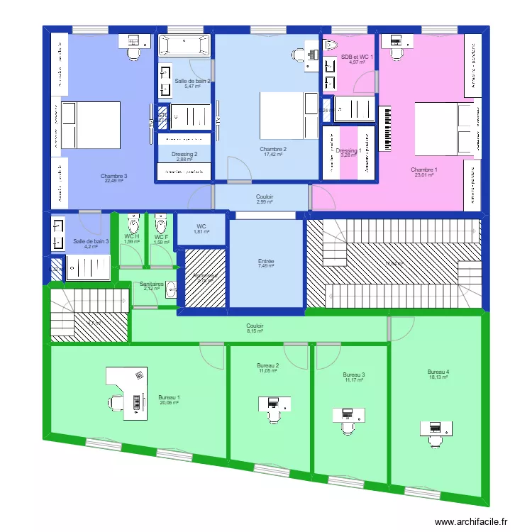 CB PRO R+1. Plan de 