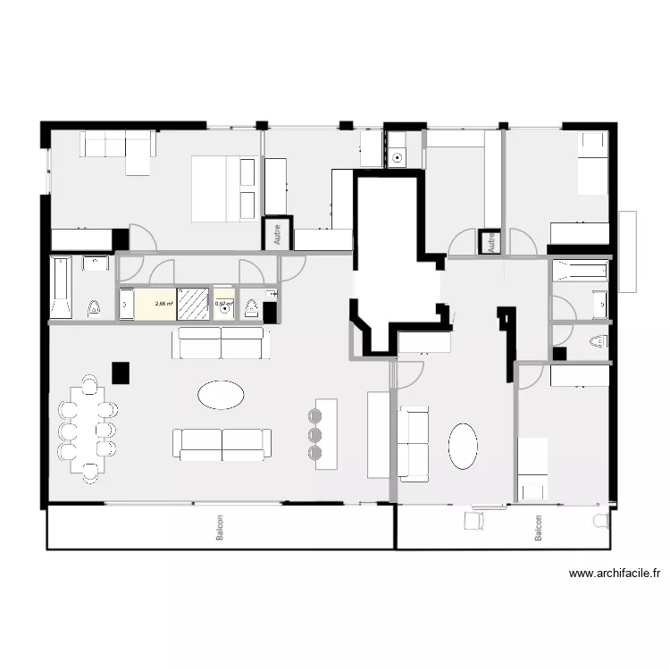 stal v5. Plan de 2  et 3 m²