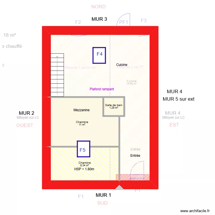 CASTIES_ Projet. Plan de 7 Pièces et 104 m² CASTIES_ Projet. Plan de 7 Pièces et 104 m²