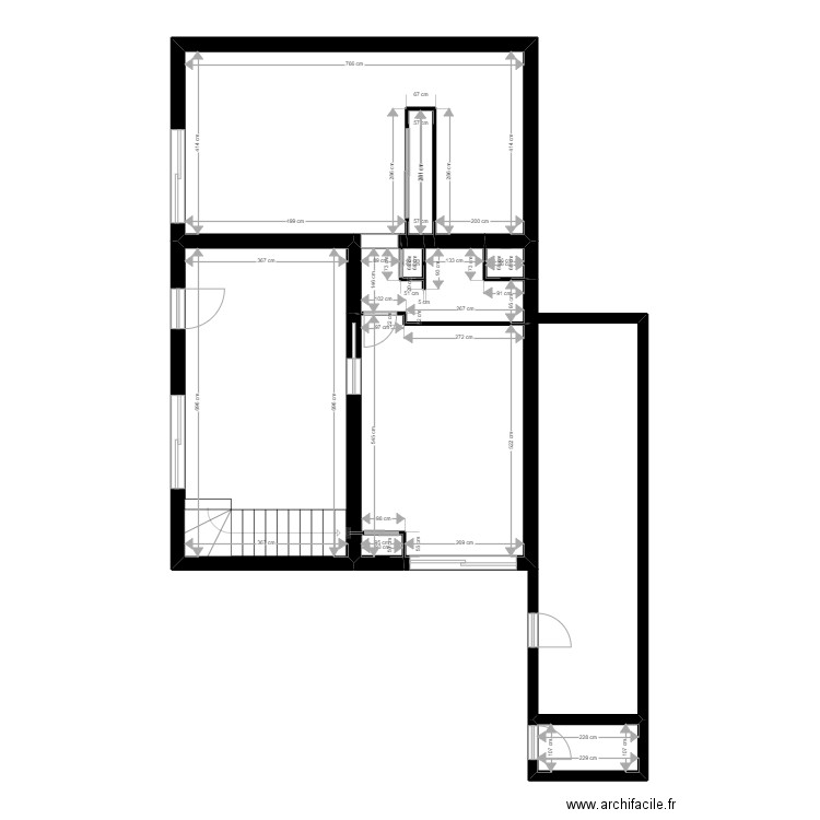 Chabbert. Plan de 17 pièces et 170 m2